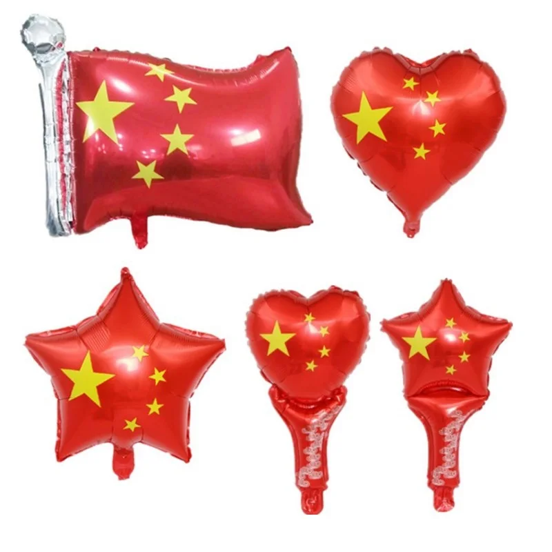 Флаг Китая пятизвездочный красный флаг печать смешанный Гелиевый шар из