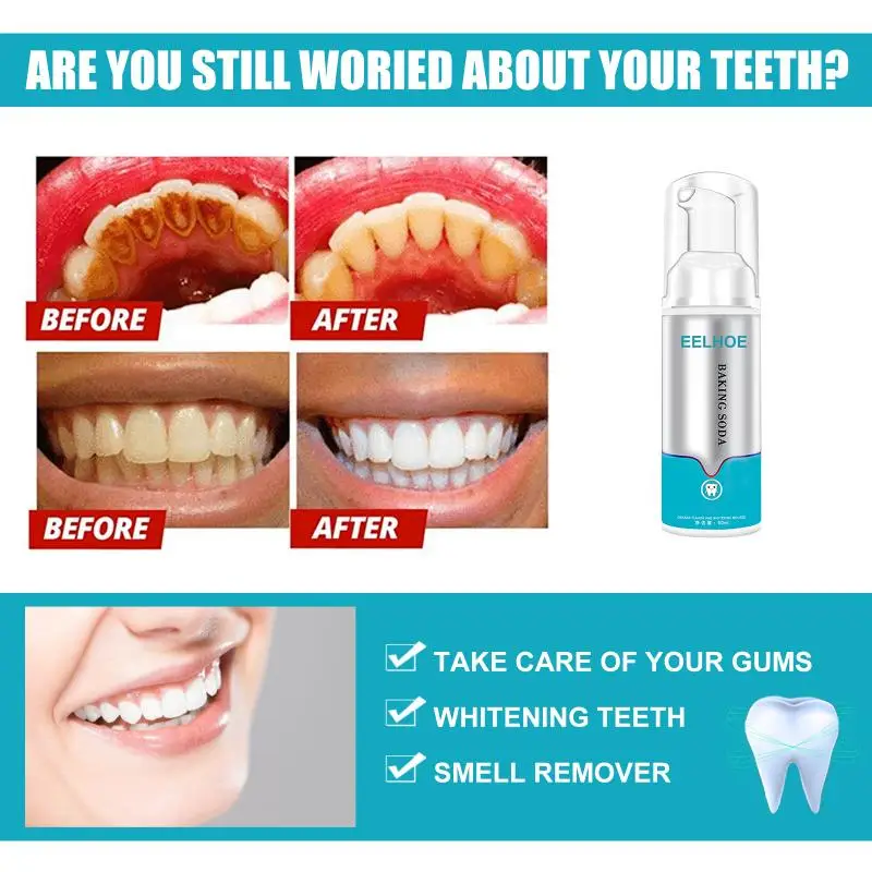 

Toothpaste Foam Deep Cleaning Teeth Foam Whitening Stain Removal Refreshing Toothpaste Dispel Yellow Eliminate Bad Breath
