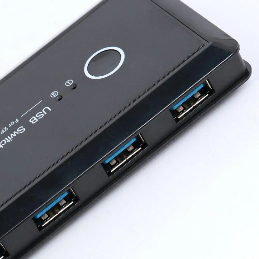 

11.8x5.6x1.6cm Pure Black USB 3.0 Switch Selector 4 Port USB Sharing Switcher For PC Scanner Mouse Printer for Keyboard Monitor
