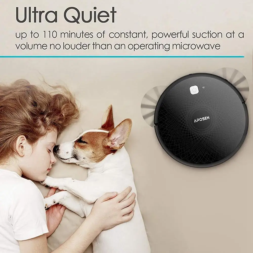 

APOSEN A550 Robot Vacuum Cleaner 2500 mAh Intelligent robot vacuum cleaner with Strong Suction Power Self Charging Super Slim