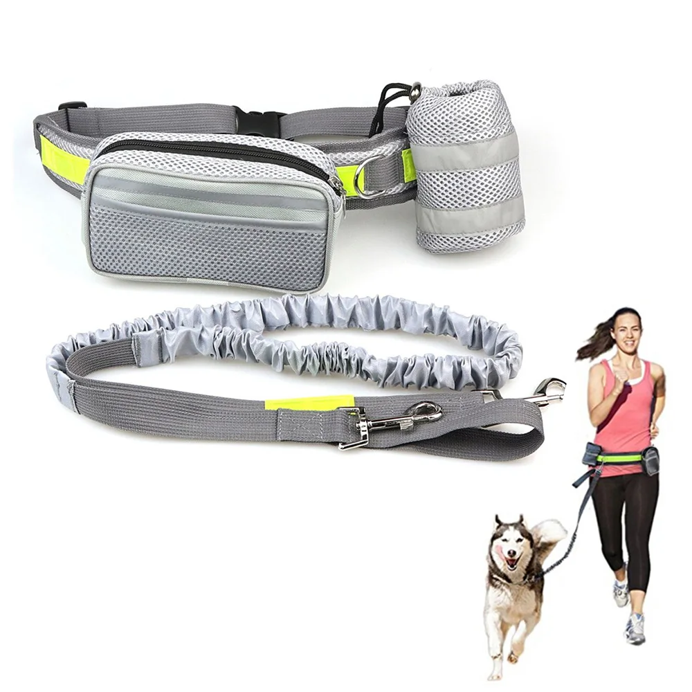 Комплект для бега и прогулок собак кошек мягкий поясной ремень эластичный