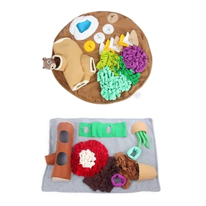Собака нюхательный коврик запах носа с игрушками для Одеяло ноги Pad медленно кормушки Еда диспенсер ковер