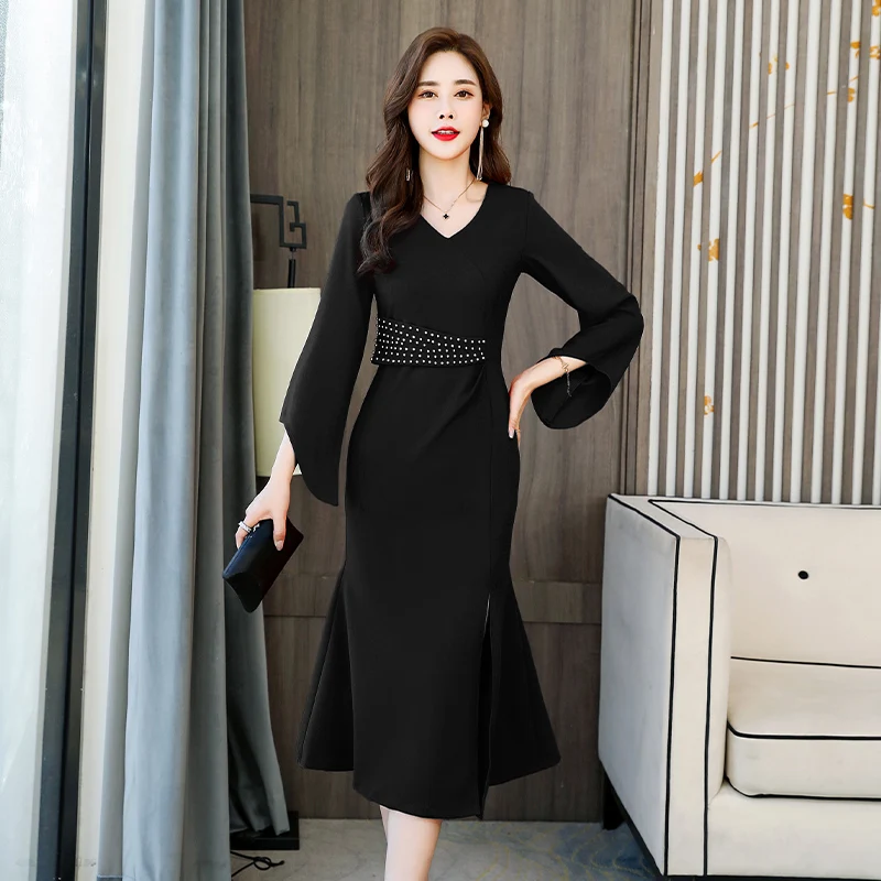 Элегантное женское платье с русалочкой 2021 новые винтажные вечерние длинным