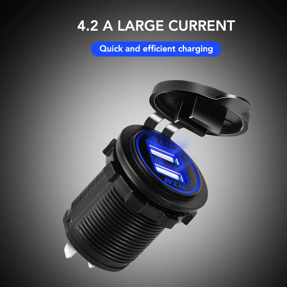 Автомобильное зарядное устройство с двумя USB-портами для Ford Focus 2 3 Fiesta Mondeo Skoda Octavia