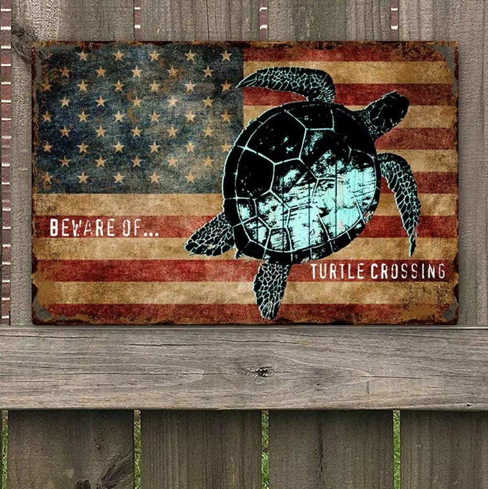 

Beware of Sea Turtle Tin Signs for Bar Metal Signs Vintage Cars