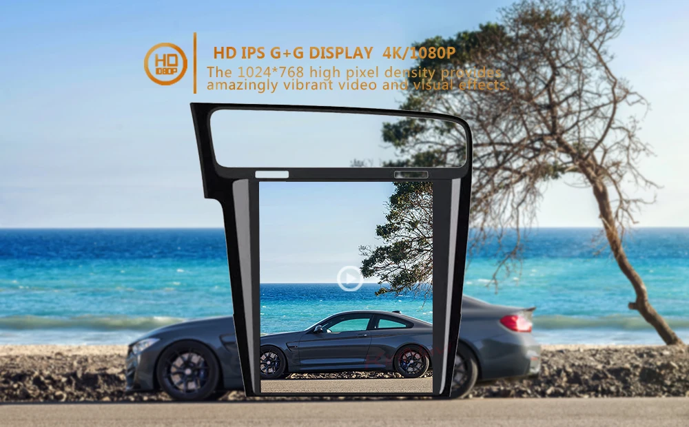 KiriNavi вертикальный экран Tesla стиль Android 7,1 10,4 Автомобильный мультимедийный dvd-плеер для VW Golf 7 Радио Навигация 2013