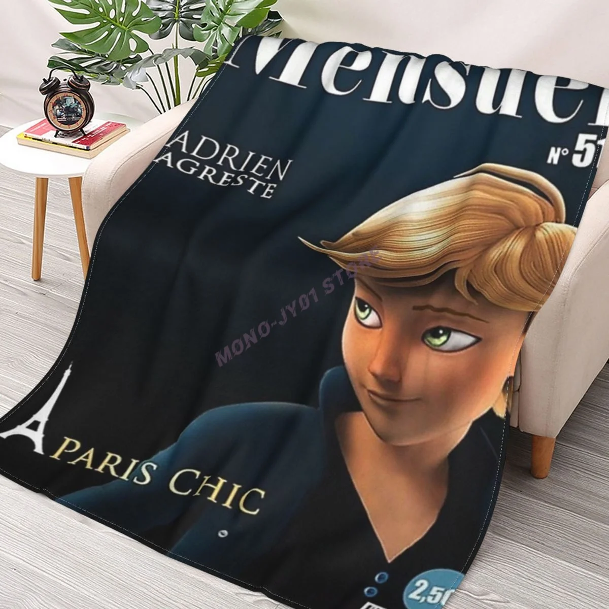 

Adrien Agreste Magazine Throw Blanket Sherpa Blanket cover Bedding soft Blankets