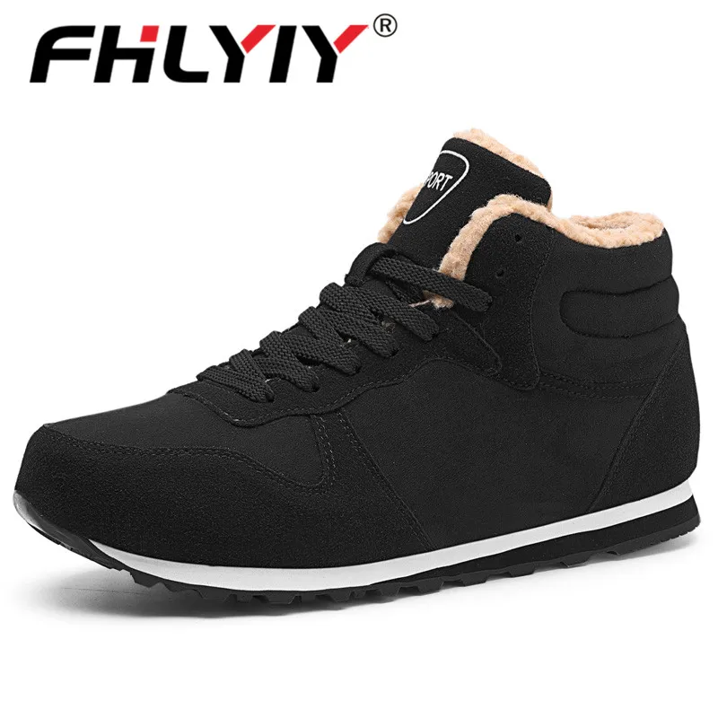 Fhlyiy/мужские ботинки унисекс; размеры 36-47; короткие плюшевые зимние ботинки; Мужская Удобная Обувь На Шнуровке; теплые мужские Ботильоны; Sapato Masculino
