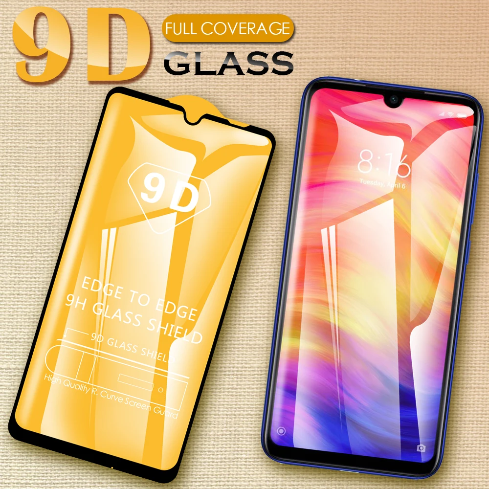 9D стеклянная пленка для Xiaomi Redmi Note 10S 10 9T 9S 9 Prime Power 8T 8 7 6 5 Pro Max полное покрытие