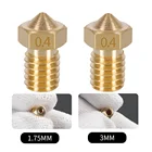 Сопла MEGA 20 шт.лот E3D V5 V6, Резьба M6, латунь, 0,2, 0,25, 0,3, 0,4, 0,5, 0,6, 0,8 мм для 3D-принтера, 1,0, 1,75 мм, нить Hotend