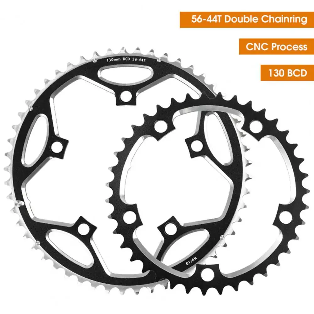 

2Pcs/Set Bike Chainring Lightweight Double Chainring Frosted Surface Metal Chainring
