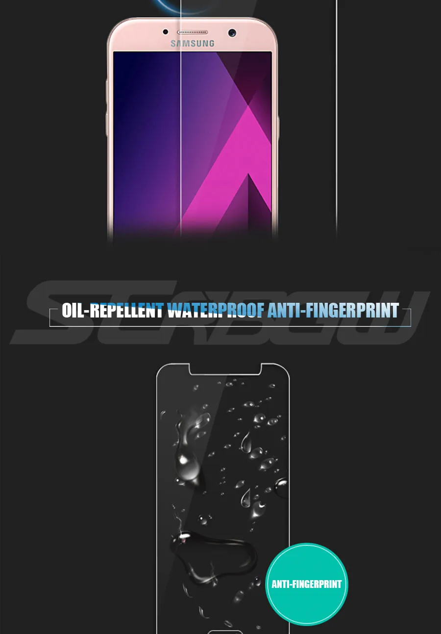 9H Защитное стекло для Samsung Galaxy A3 A3 A5 A7 A6 A8 Plus A9 протектор экрана 9H 2.5D закаленное стекло