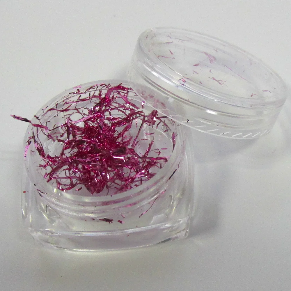 8 баночек Голографическая фольга для ногтей блестки и порошок розовое золото