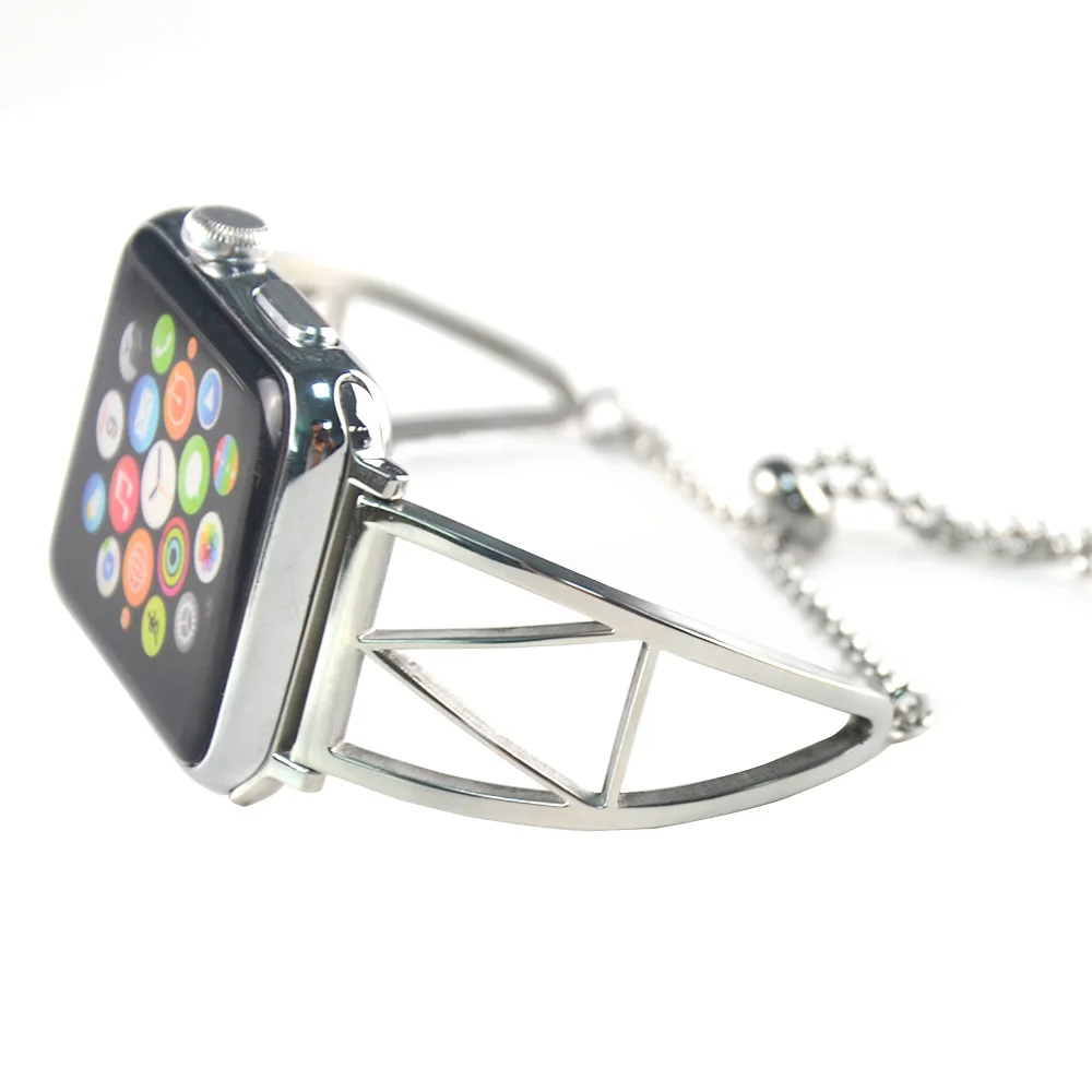 style F Ремешок для Apple Watch серии 5 4 3 2 iwatch ремешок геометрической формы классический стиль браслет с подвеской и кисточкой для девочек - Цвет ремешка: style F