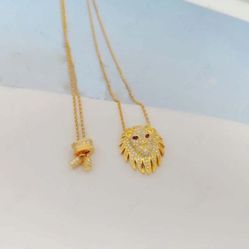 Женская подвеска в виде головы льва из серебра 925 пробы | Украшения и аксессуары