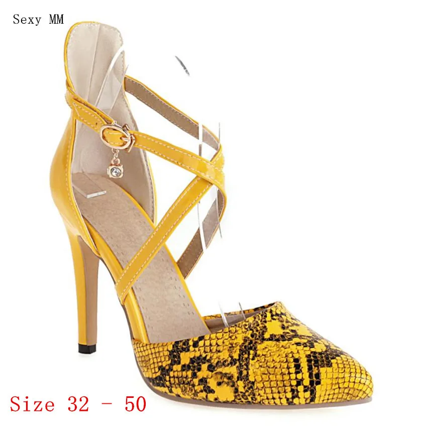 

High Heels Women Pumps Stiletto High Heel Shoes D'Orsay Woman Party Shoes Kitten Heels Small Plus Size 32 - 50