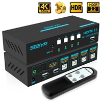 kvm switch 4 port sgeyr hdmi kvm switch is used for 4hosts to share 1monitor support optical fiber audio out and dc3 5 audio out