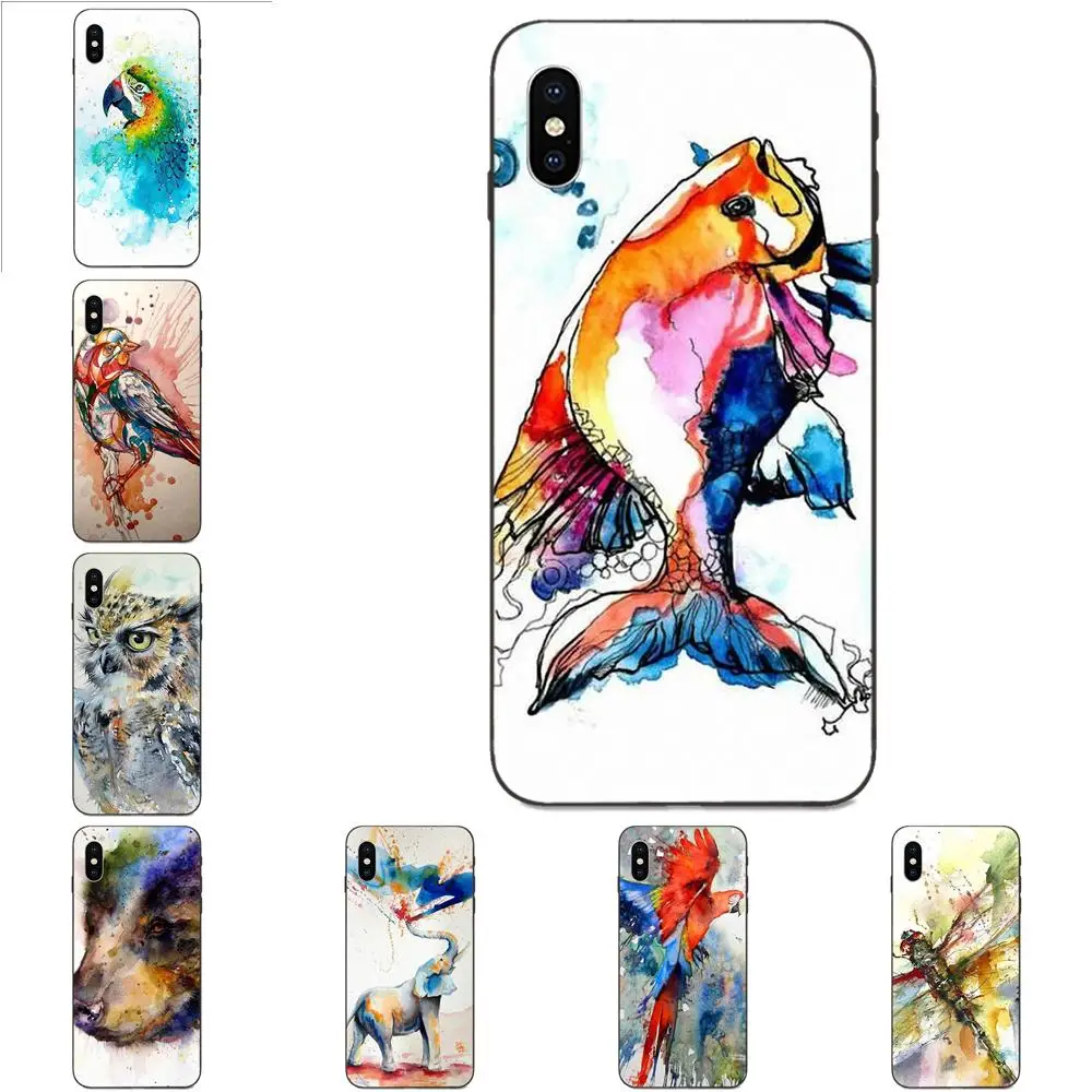 Животное Акварель для Galaxy C5 C7 J1 J2 J3 J330 J5 J6 J7 J730 M20 M30 Ace Core Max Мини Plus Prime Pro с высокой