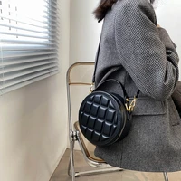 chocolate circular fashion handbag for women designer luxury small shoulder bags ladies adjustable brand party shoulder bag new