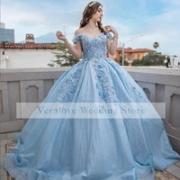 mexican sweet 16 dress prom gown off shoulder 2022 vestidos de 15 a%c3%b1os quinceanera dress with 3d floral applique for girl party