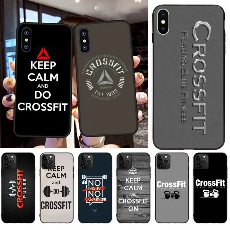 Роскошный чехол для телефона CUTEWANAN keep calm and crossfit DIY iPhone 11 pro XS MAX 8 7 6 6S Plus X 5S SE 2020 XR |