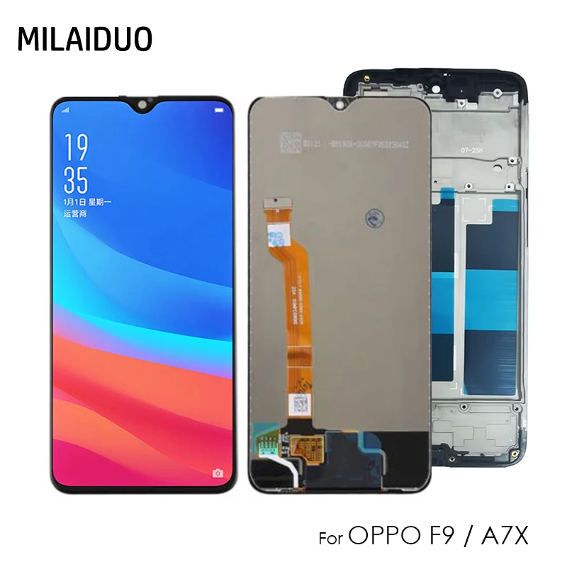 

Для OPPO F9 A7X сенсорный экран дигитайзер ЖК-дисплей для OPPO F9 Pro Полный комплект Запасные части черный
