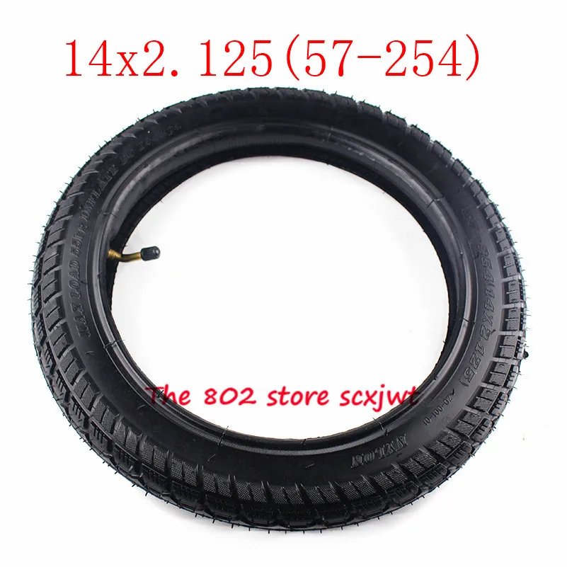 Новейшая 14-дюймовая шина 14x2 125 (57-254) внутренняя камера шины подходит для многих