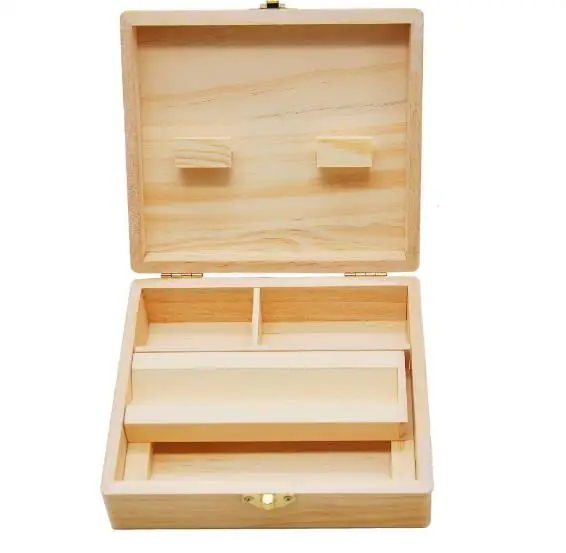 Деревянная шкатулка Коробки клен камфары древесины прокатки Бумага лоток чехол