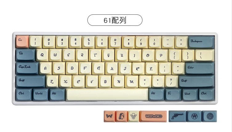

PG set XDA profile keycap dyesub PBT keycaps west world 61 64 68 108 mechanical keyboard use