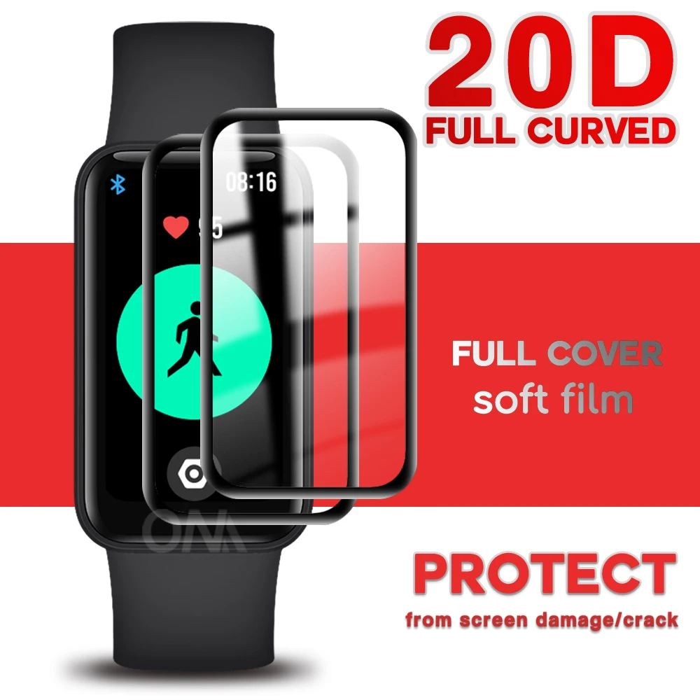 

Screen Protector Cover for Xiaomi Redmi Smart Band Pro Smartband Curved Edge Soft Protective Film for Redmi Band (Not Glass)