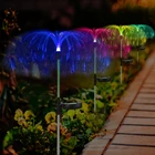 Солнечный садовый светильник, лампа в виде медузы, водонепроницаемый уличный декоративный светильник для двора, патио, дорожек, праздничные украшения