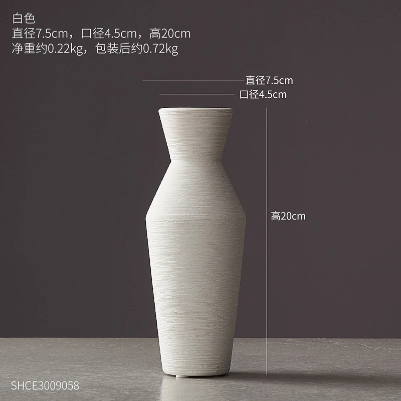 

Nordic Table Flower Vase Modern Ceramic Simple Bedroom Desk Office Plant Vases Aesthetic Design Jarrones Home Decoration DF50HP