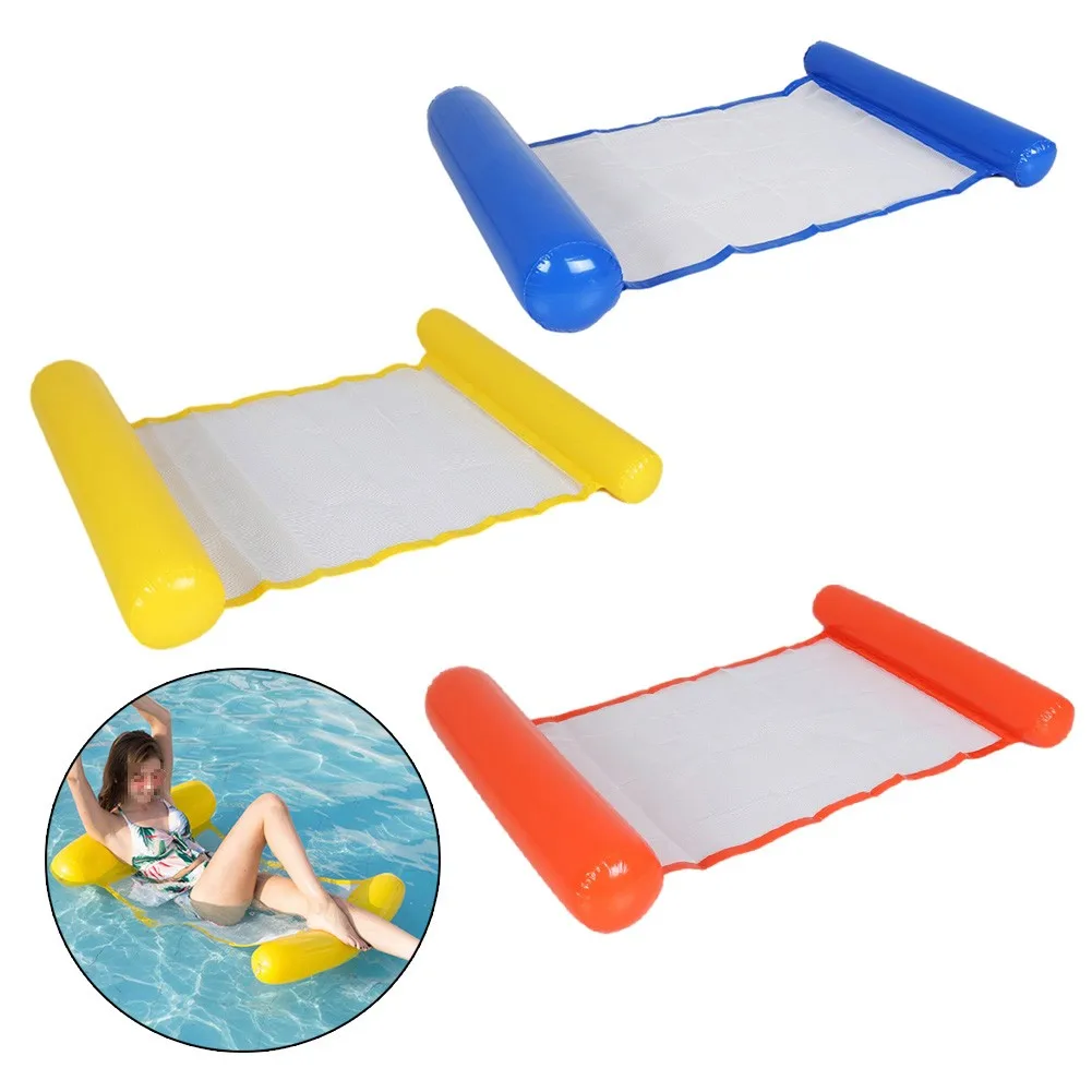 

Opblaasbare Drijvende Water Hangmatten Drijvende Zwembad Party Lounge Bed Zwemmen Stoel Ring Pool Party Speelgoed Lounge Bed