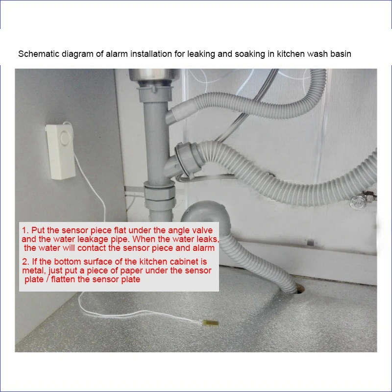 

Home Alarm Water Leakage Spot Alarm Detector Independent Water Leak Sensor Detection Flood Alert Overflow Security Alarm