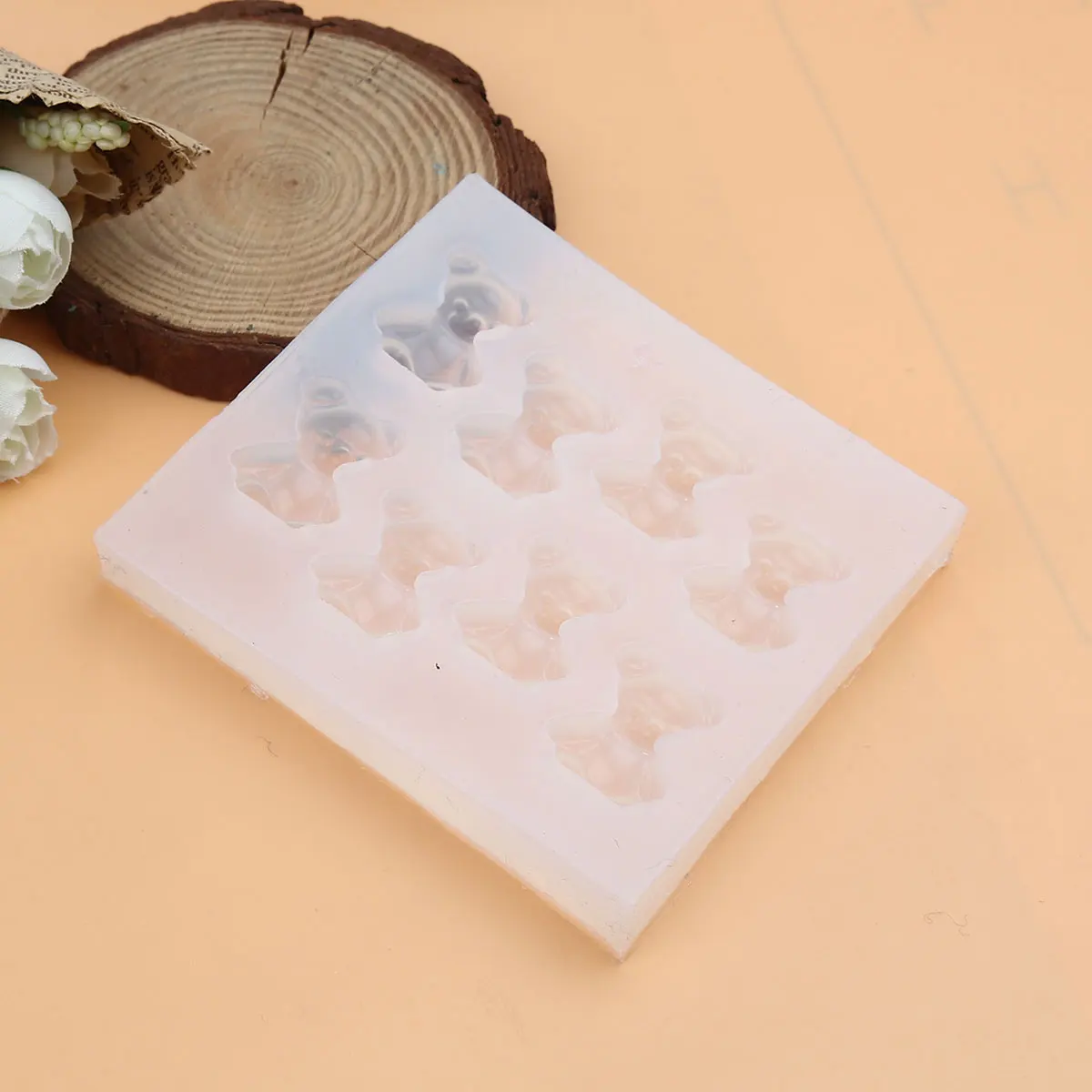 

Silicone Resin Mold For Jewelry Making Bear Charms Pendant Mold Resin Molds Rectangle White Bear 88mm x 78mm, 1 Piece