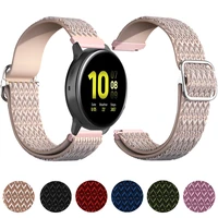 20mm nylon strap for samsung galaxy watch 3 41mmactive 2watch 42mm adjustable solo loop bracelet for galaxy watch4 40mm44mm