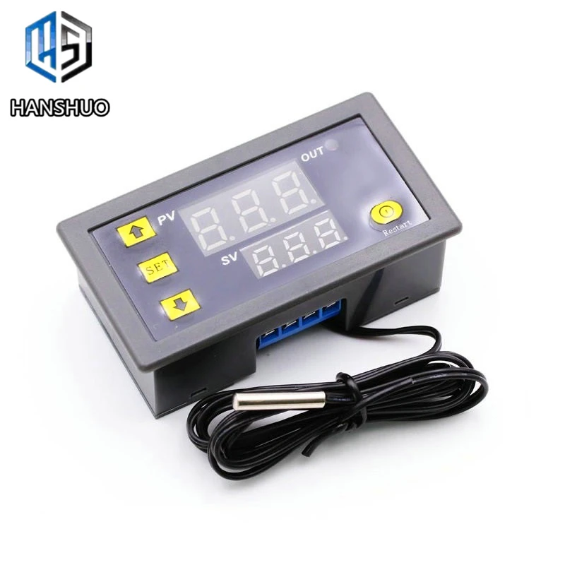 W3230 AC110V-220V DC12V цифровой регулятор температуры красный и синий дисплей 20A-55-120 градусов измерения температуры данных сохранить
