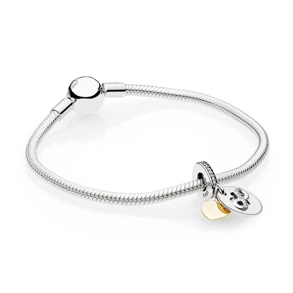 

NEW 100% 925 Sterling Silver Eternal Heart Bracelet Gift Set fit DIY Original charm Bracelets jewelry A set of prices