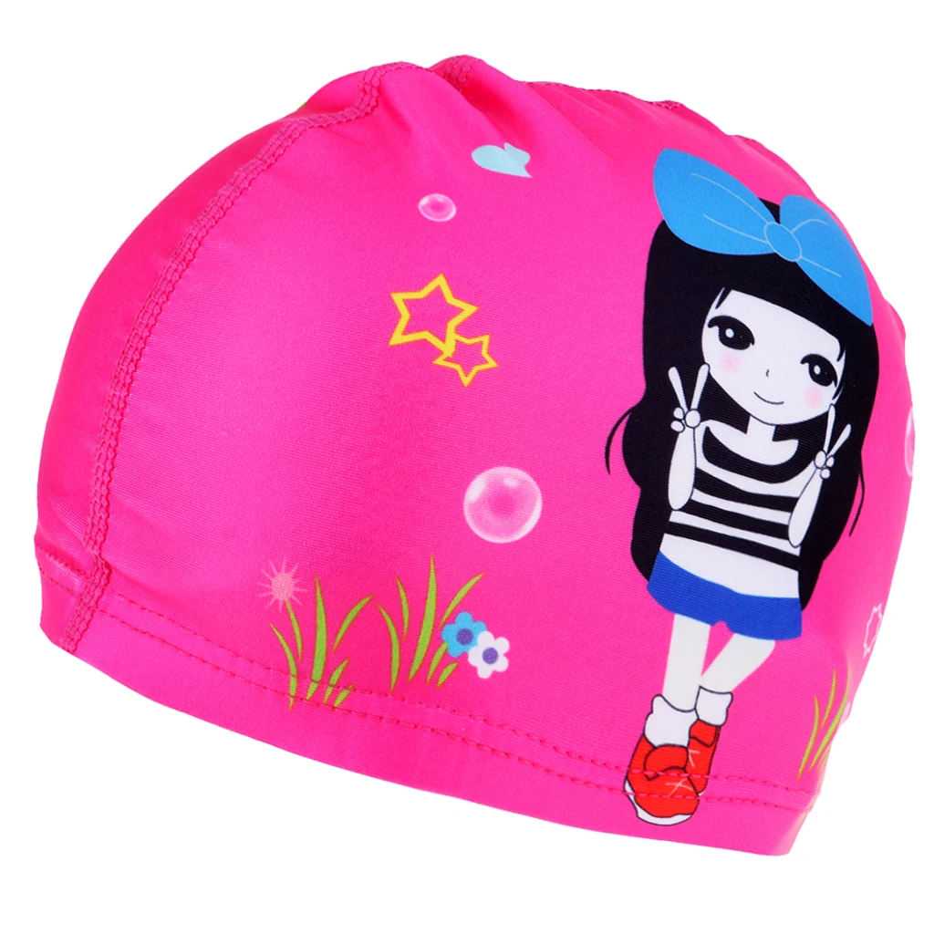 Kids Elastic Swimming Cap Waterproof Swim Pool Hat For Age 4-12 Boy Girls | Спорт и развлечения
