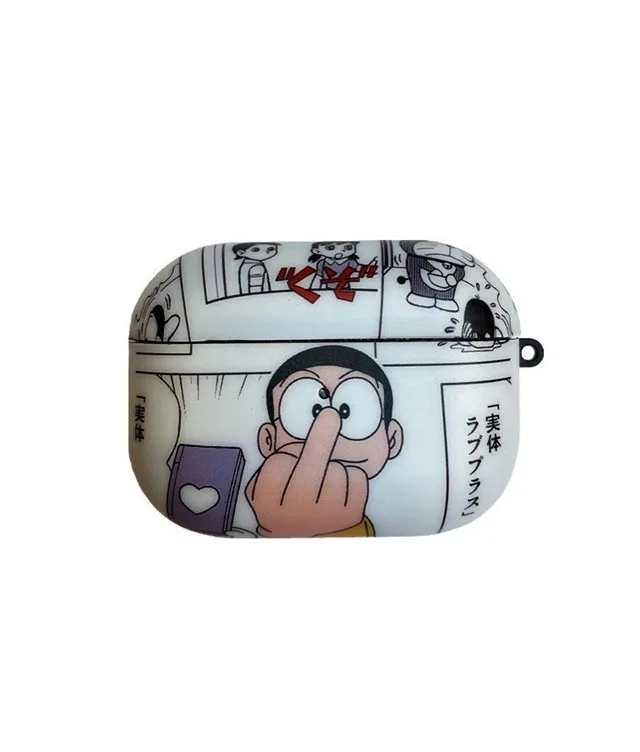 Беспроводной защитный чехол для наушников Buletooth для Airpods 1/2 и Pro, силиконовый чехол с мультипликационным персонажем Doraemon, чехол для наушников