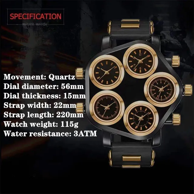 Five Movement Big Dial Extra Large Dial Watch 4