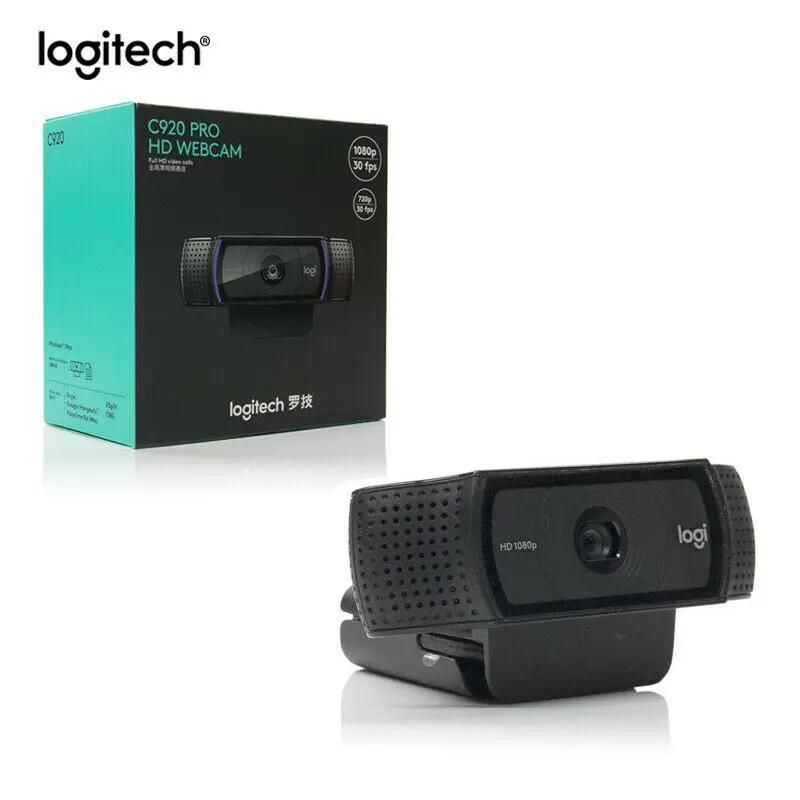 Новая Оригинальная веб камера Logitech HD C920 Pro Широкоформатная для видеозвонков и