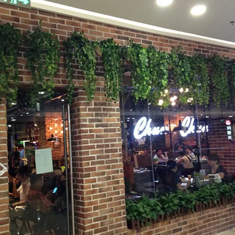 

2.4m 1/5Pcs Artificial Fake Hanging Vine Plant Leaves Simulation Climbing Vines Garland Home Garden Wall Club Decoration Green