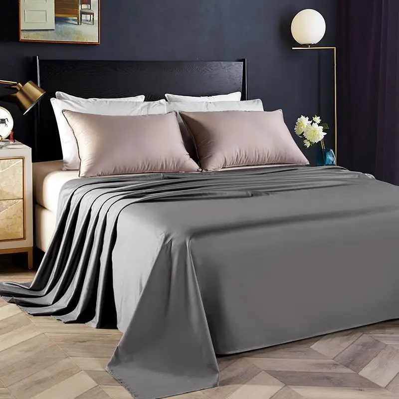 40 длинный штапель из египетского хлопка 600TC плоский лист простыня Ультра мягкий