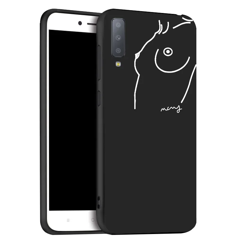 x062 Чехол для samsung A6, A8 Plus, A7, A9, чехол, мягкий, 3D, мультяшный, силиконовый, черный, окрашенный, чехол для телефона, для samsung Galaxy A5, бампер - Цвет: x062