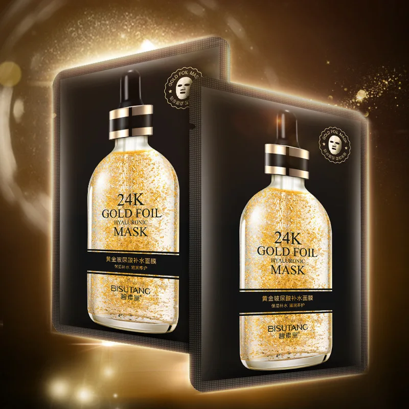 

10 Pieces 24k Gold Hyaluronic Acid Facial Moisturizing Hydration Oil-control Anti-Aging Shrink Pore Depth Replenishment