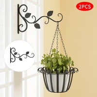 2 pcs hanging plants bracket wall hanging flower pot support bracket hook iron hanger plants holder balcony home decoration