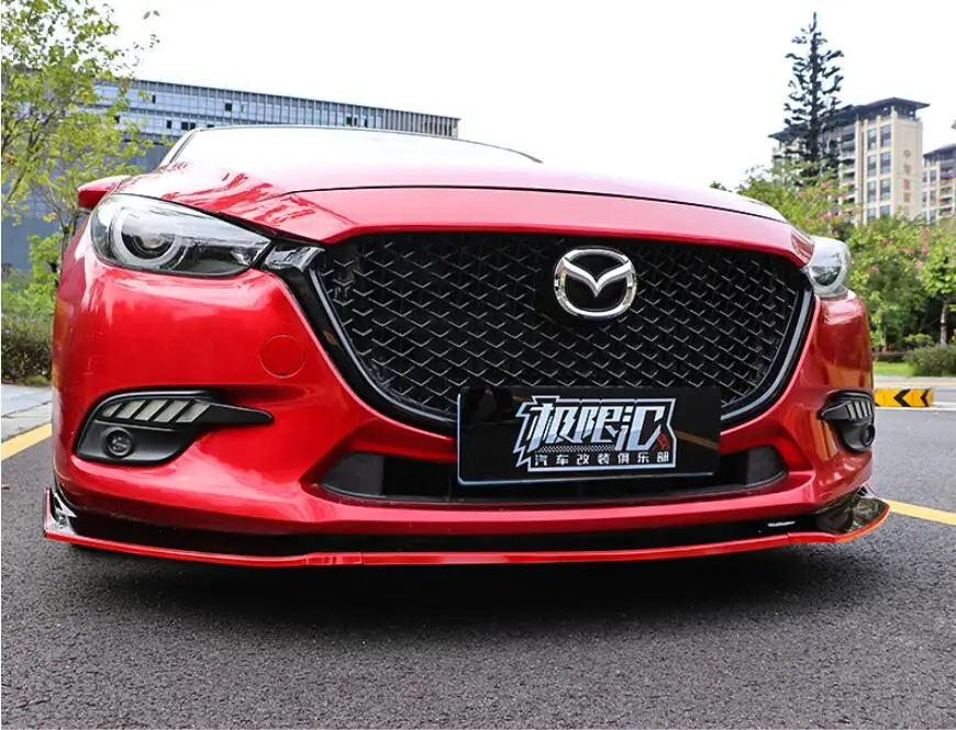 3 шт./компл. ABS/углеродное волокно автомобильные передние разветвители для