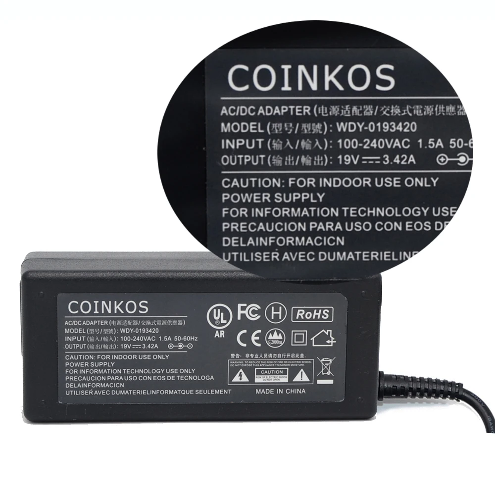 Блок питания переменного тока для ноутбука 19 в 3 42 А 65 Вт Toshiba Portege T210 T210D T230 T230D Z30 Z30T