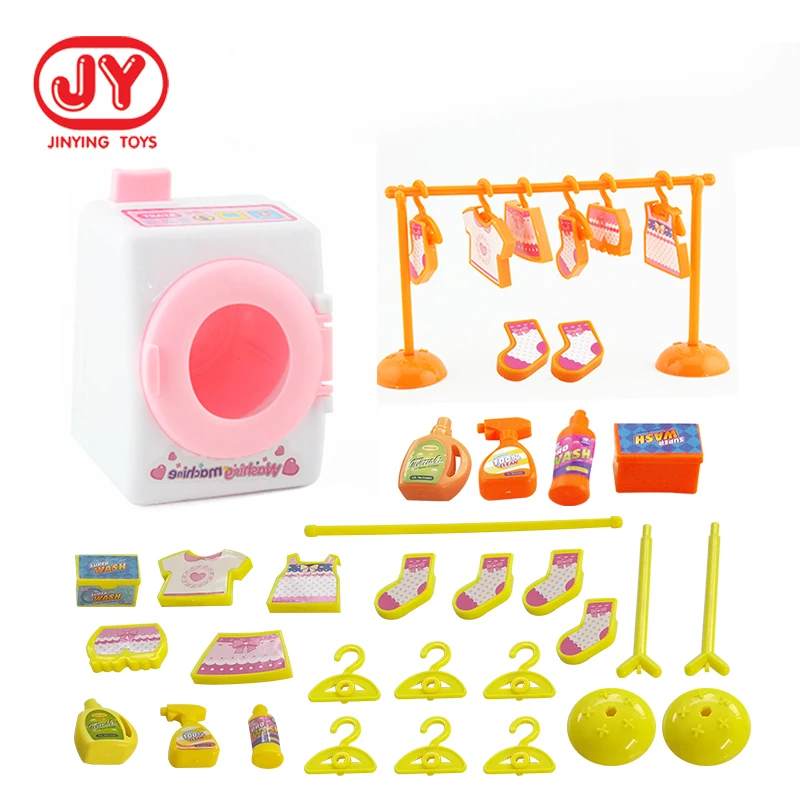 

Mini Doll Accessories Household Laundry tools toys For kids Doll Accessories High Quality Dollhouse Kids Educational Toys